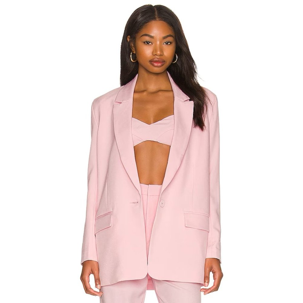 Bardot Belted Blazer Soft Pink Sz L